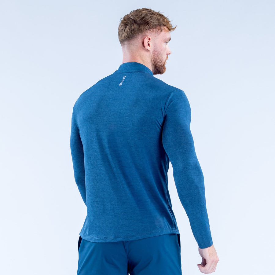 Haut quart de zip Charge Bleu orage