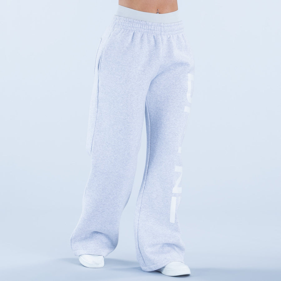 Jogging large Signature Gris chiné